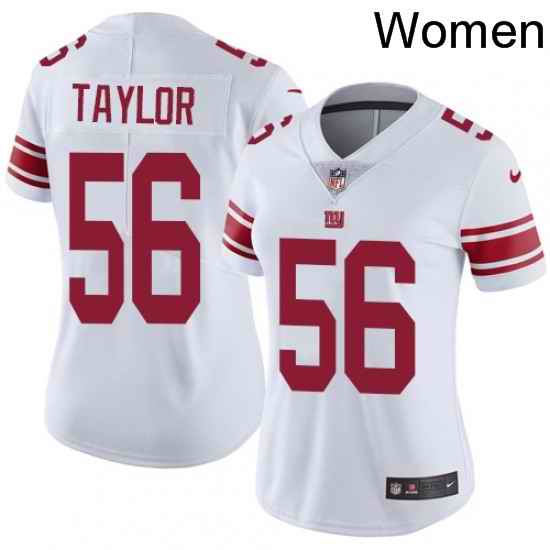 Womens Nike New York Giants 56 Lawrence Taylor White Vapor Untouchable Limited Player NFL Jersey